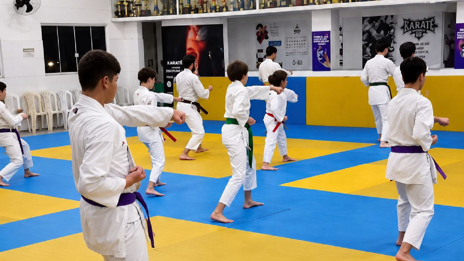 Aula de Karatê Shotokan na Academia Calasans Camargo